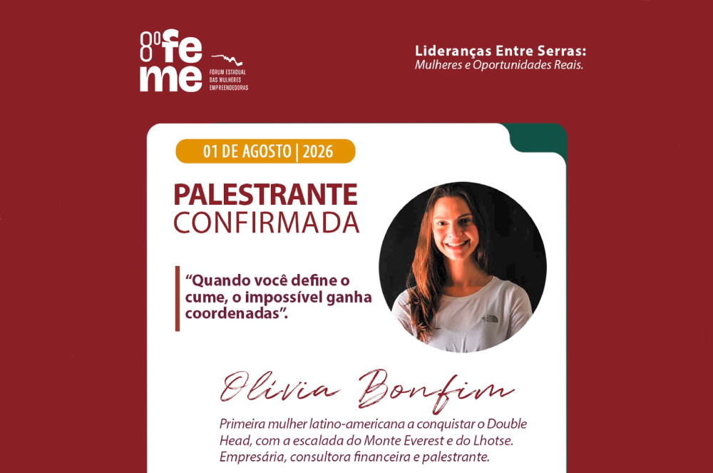 Olivia Bonfim é palestrante confirmada no 8º Fórum Estadual das Mulheres Empreendedoras