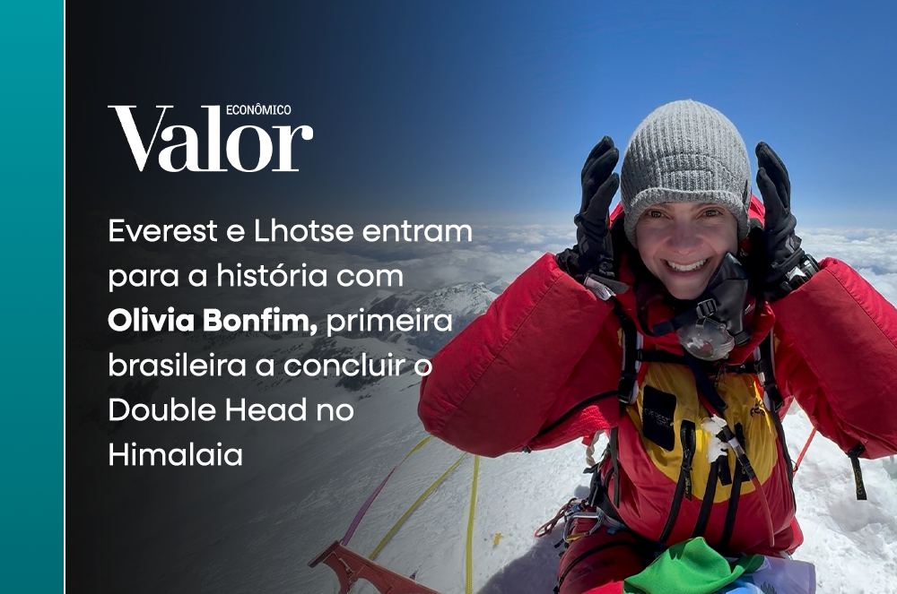 Olivia Bonfim escala Everest e Lhotse e entra no Guinness